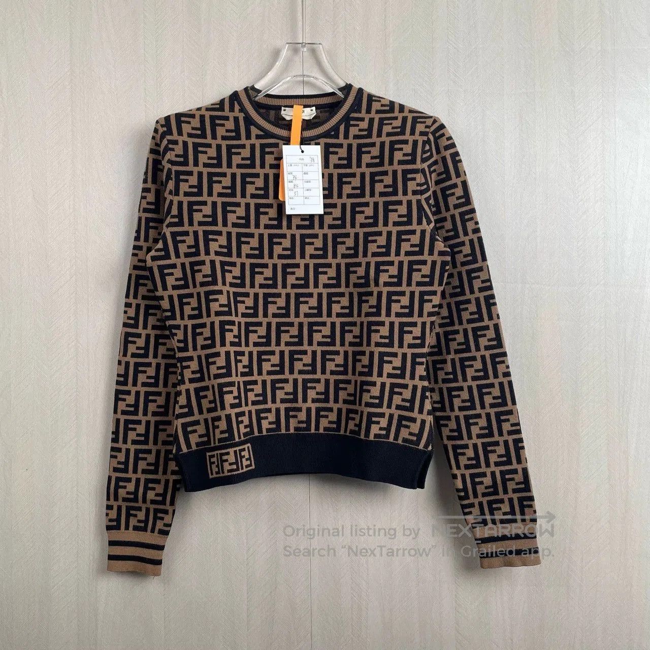 Fendi fendi monogram long sleeve knit sweater. Size US M / EU 48-50 / 2 - 1 Thumbnail