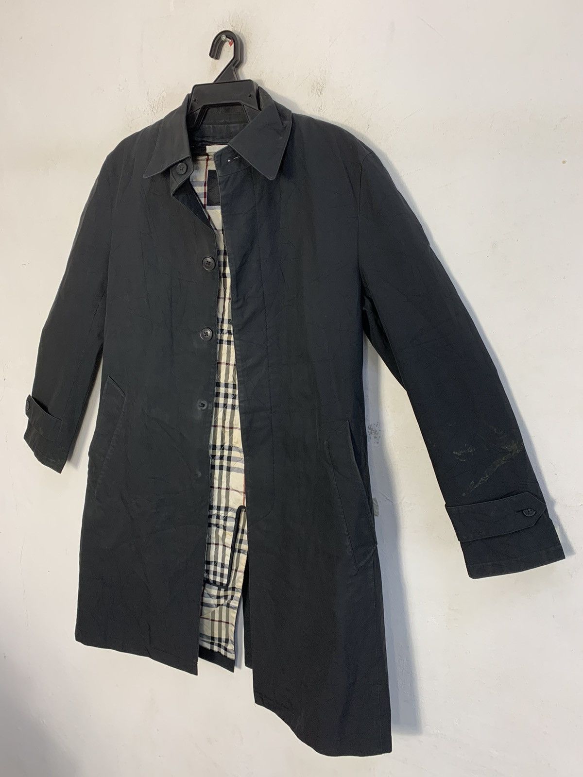 Burberry 90s Burberry Black Label Trench Coat Nova Checked Monogram Size US L / EU 52-54 / 3 - 4 Thumbnail
