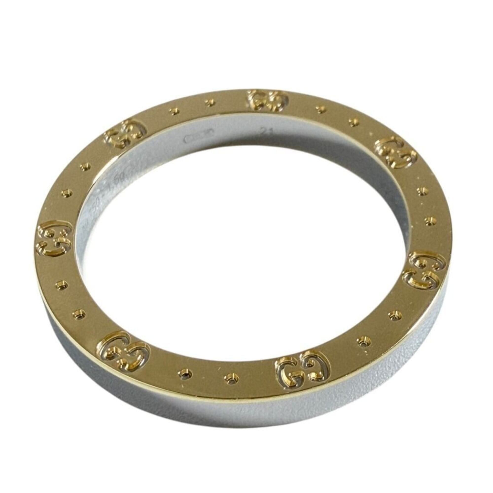 Gucci Gucci Men's Icon Ring, 18K Gold and Steel Combination, Size 20 Size ONE SIZE - 1 Thumbnail
