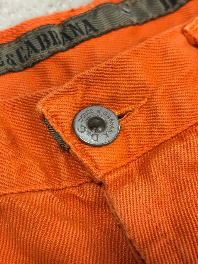 Dolce & Gabbana AW2003 Dolce & Gabbana Orange Distressed Denim Jeans Size US 31 - 10 Thumbnail