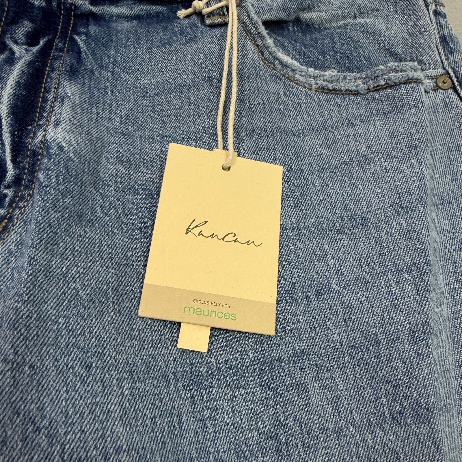 Vintage KanCan High Rise Wide Leg Cuffed Jeans womens 32x29 Blue NEW Size 32" / US 10 / IT 46 - 3 Thumbnail