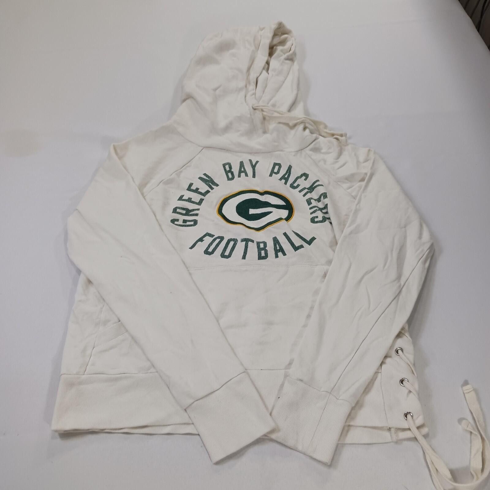 Darn Tough Green Bay Packers Vintage Women M White Hoodie Sweatshirt Size M / US 6-8 / IT 42-44 - 1 Thumbnail