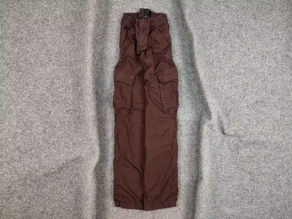 Japanese Brand Vintage Japanese Baggy Brown Cotton Cargo Pants Y2K Style Size US 30 / EU 46 - 1 Thumbnail