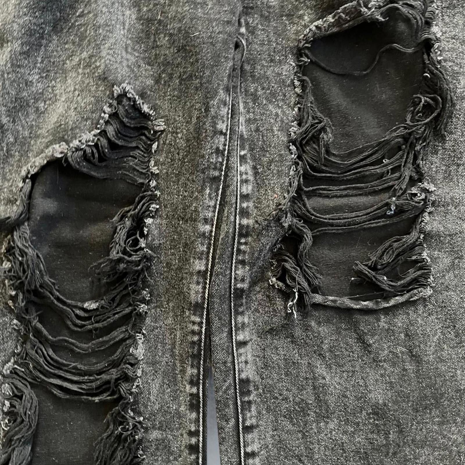 Shein SHEIN Wide leg distressed jeans Size 28" / US 6 / IT 42 - 5 Thumbnail