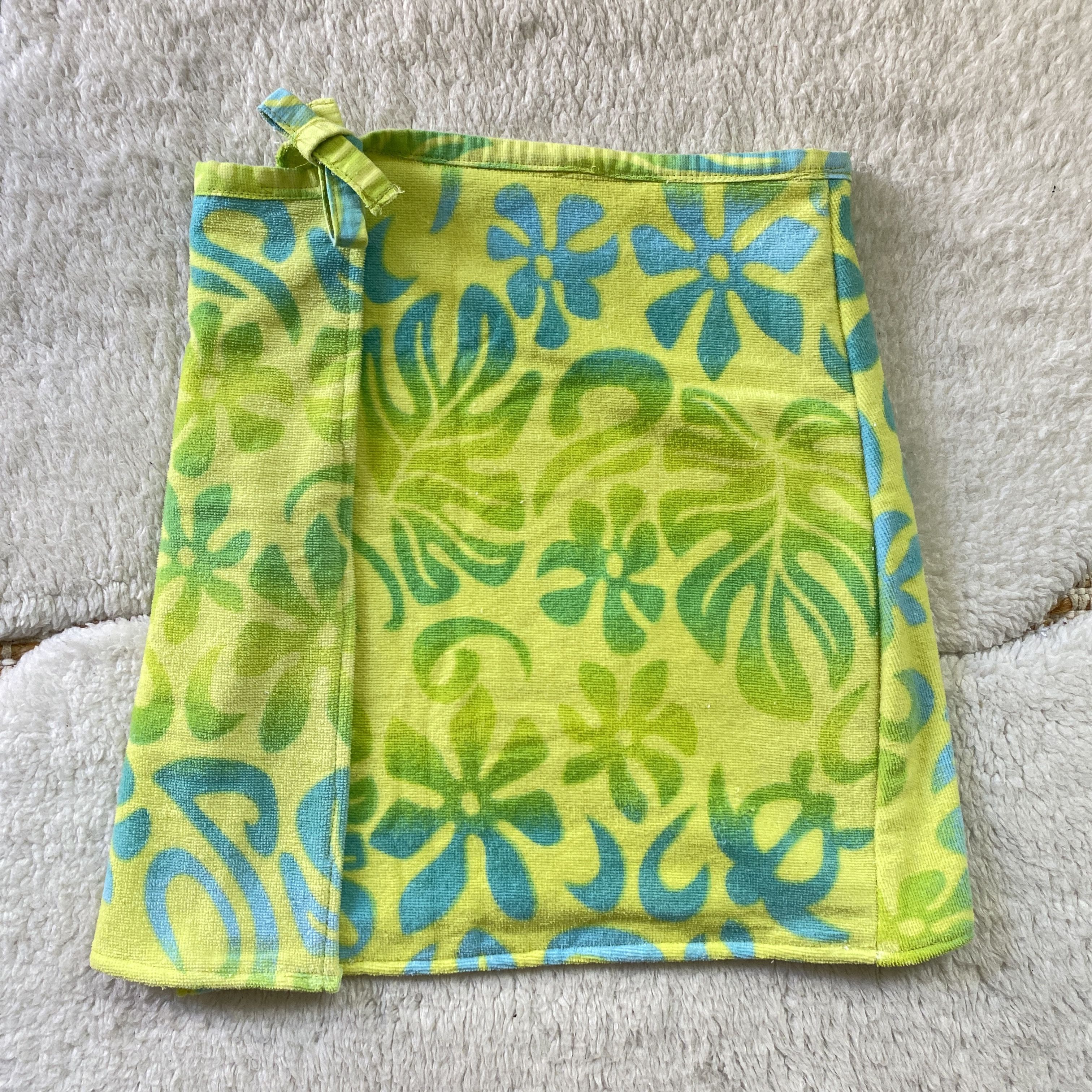 Other Handmade Y2K Tropical Towel Wrap Skirt XXS Size 22" - 12 Thumbnail