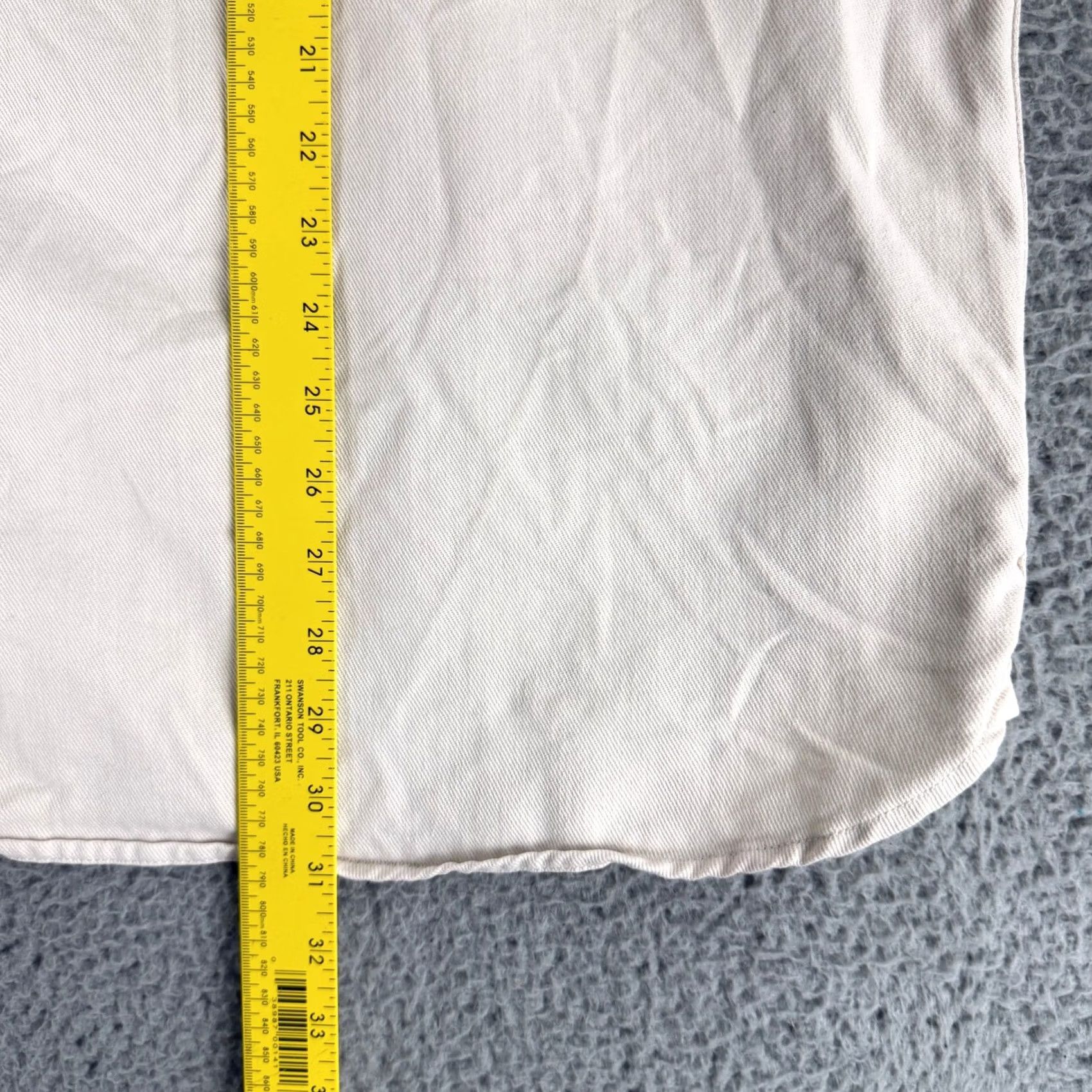 Madewell Madewell Button-Up Shirt Mens 3X Ivory Twill Long Sleeve Button-Down Casual Workwear, Heavyweight, Pockets, Relaxed Fit, Big & Tall Size US XXL / EU 58 / 5 - 7 Thumbnail