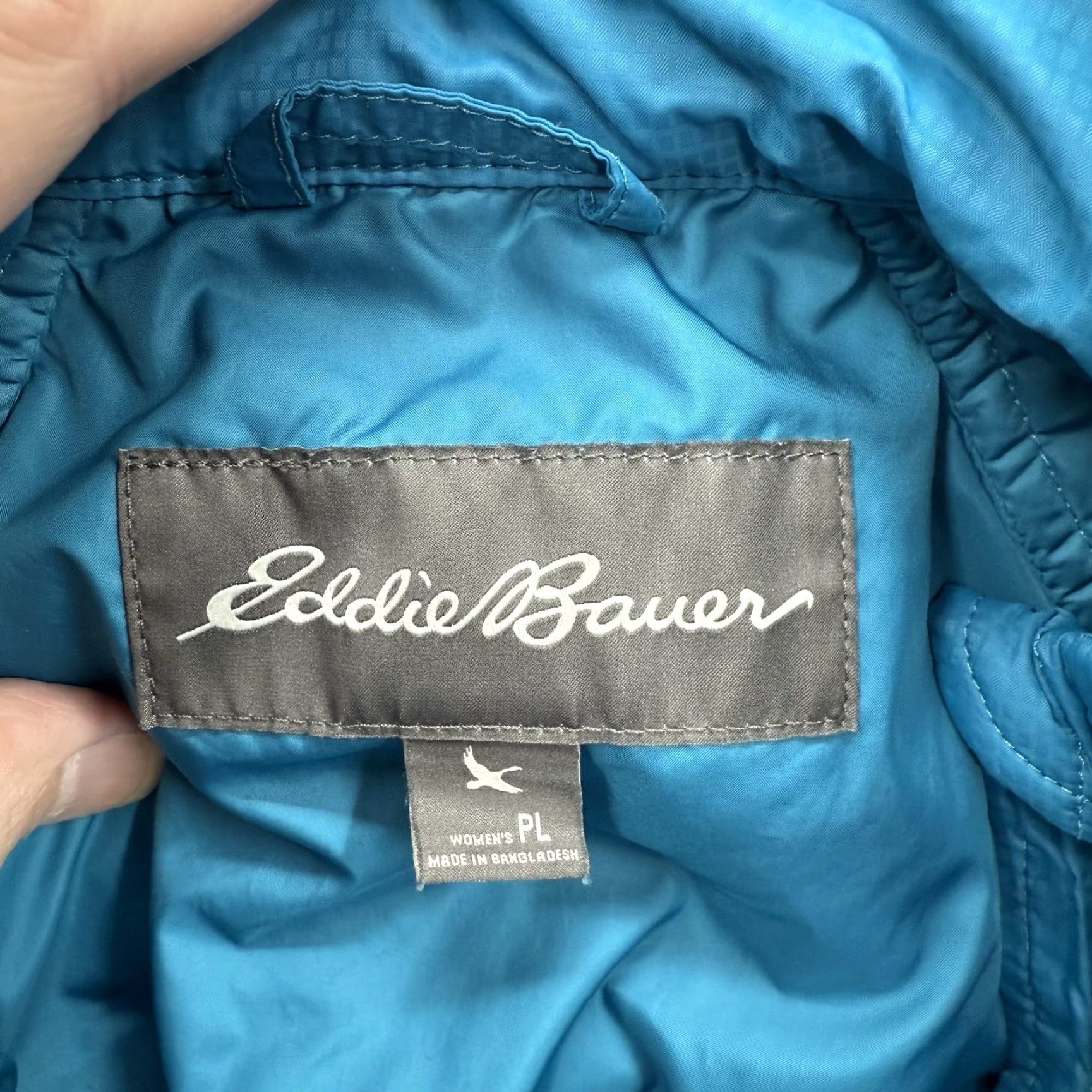 Eddie Bauer Eddie Bauer Vest Women L Blue Nylon Outdoors Hiking Walking Exploring Weatherproof Full Zip Lightweight Pockets Size L / US 10 / IT 46 - 3 Thumbnail