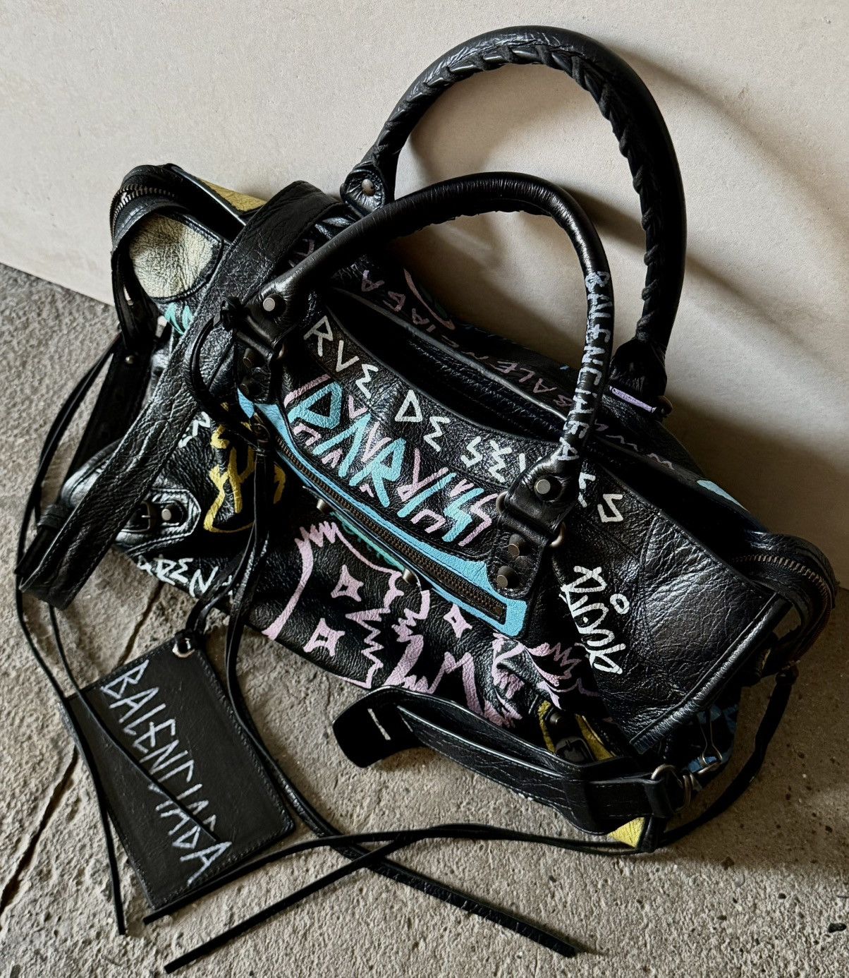 Balenciaga Balenciaga - Demna - 2017 Classic City Graffiti Lambskin Bag Size ONE SIZE - 17 Thumbnail