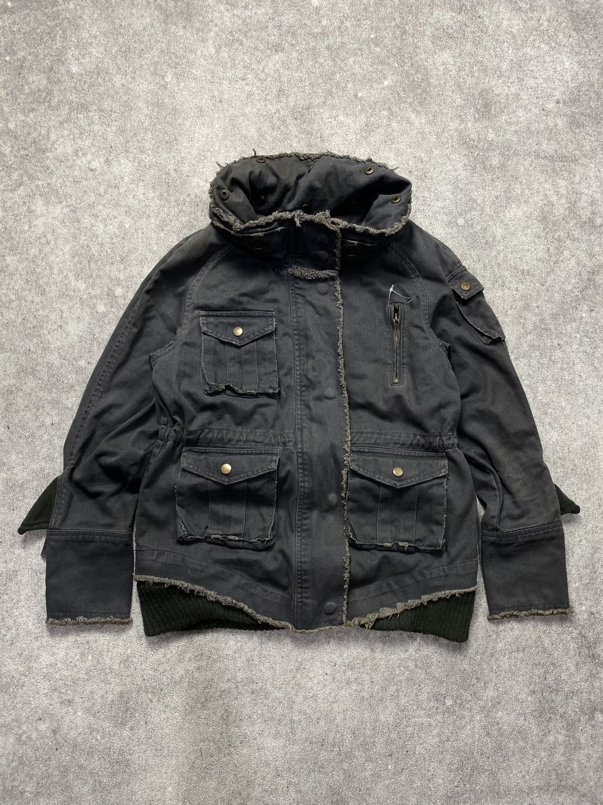 2000s Bono canvas rickowens style with inner jacket