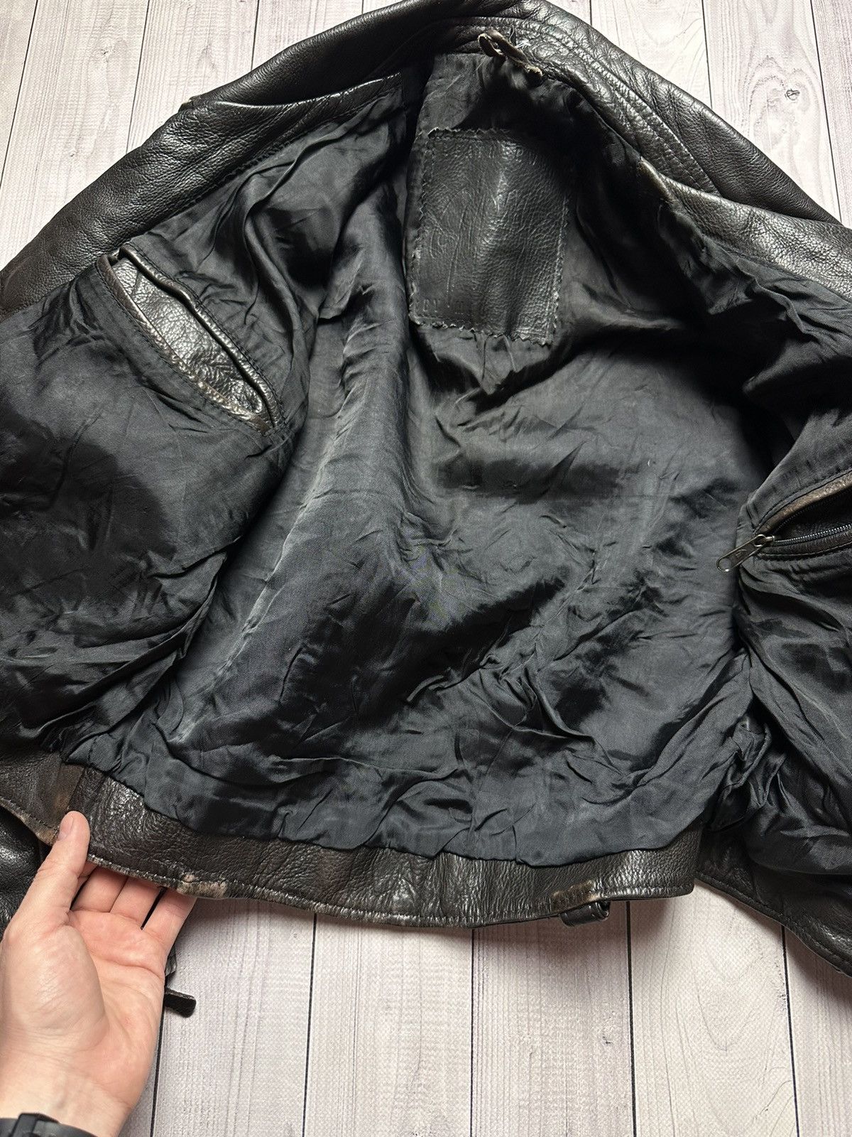 Other Vintage natural leather jacket women’s S/M brown fade rare Size M / US 6-8 / IT 42-44 - 13 Thumbnail
