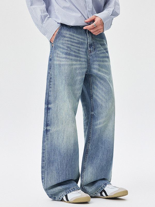 Vintage American Light Blue Men's Loose-Fit Casual Wide-Leg Jeans Size US 32 / EU 48 - 2 Thumbnail