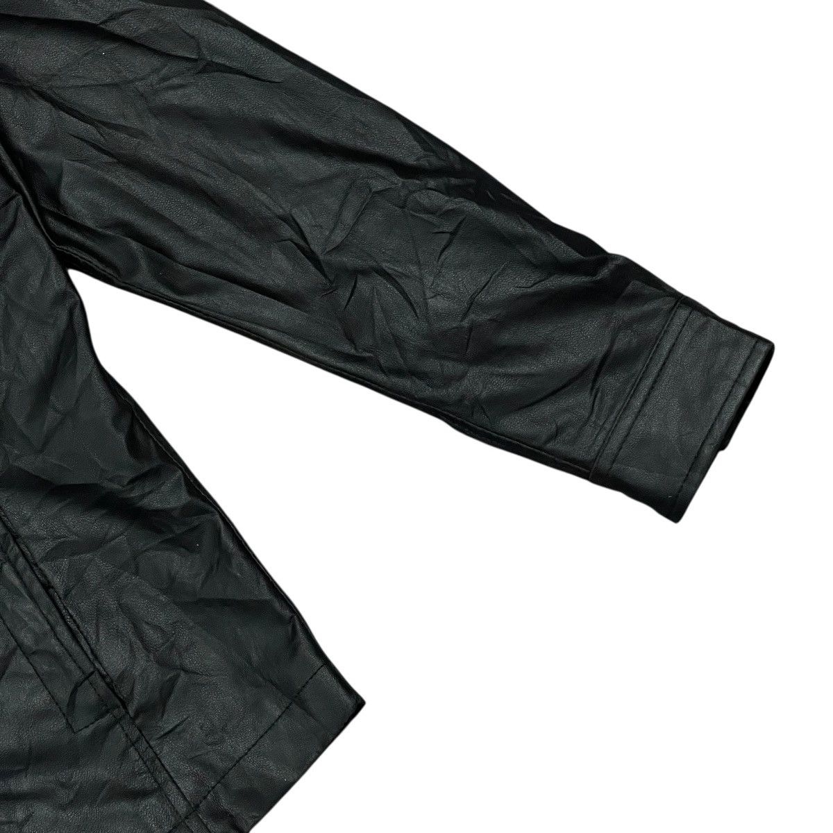 Leather Vintage Red Skins Black Cafe Racer Faux Leather Jacket Size US L / EU 52-54 / 3 - 9 Thumbnail