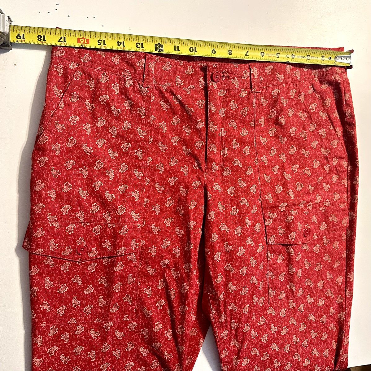 Ralph Lauren Vintage Ralph Lauren ; Vibrant Red Floral Print Womens Pants Size 34" / US 12 / IT 48 - 7 Thumbnail