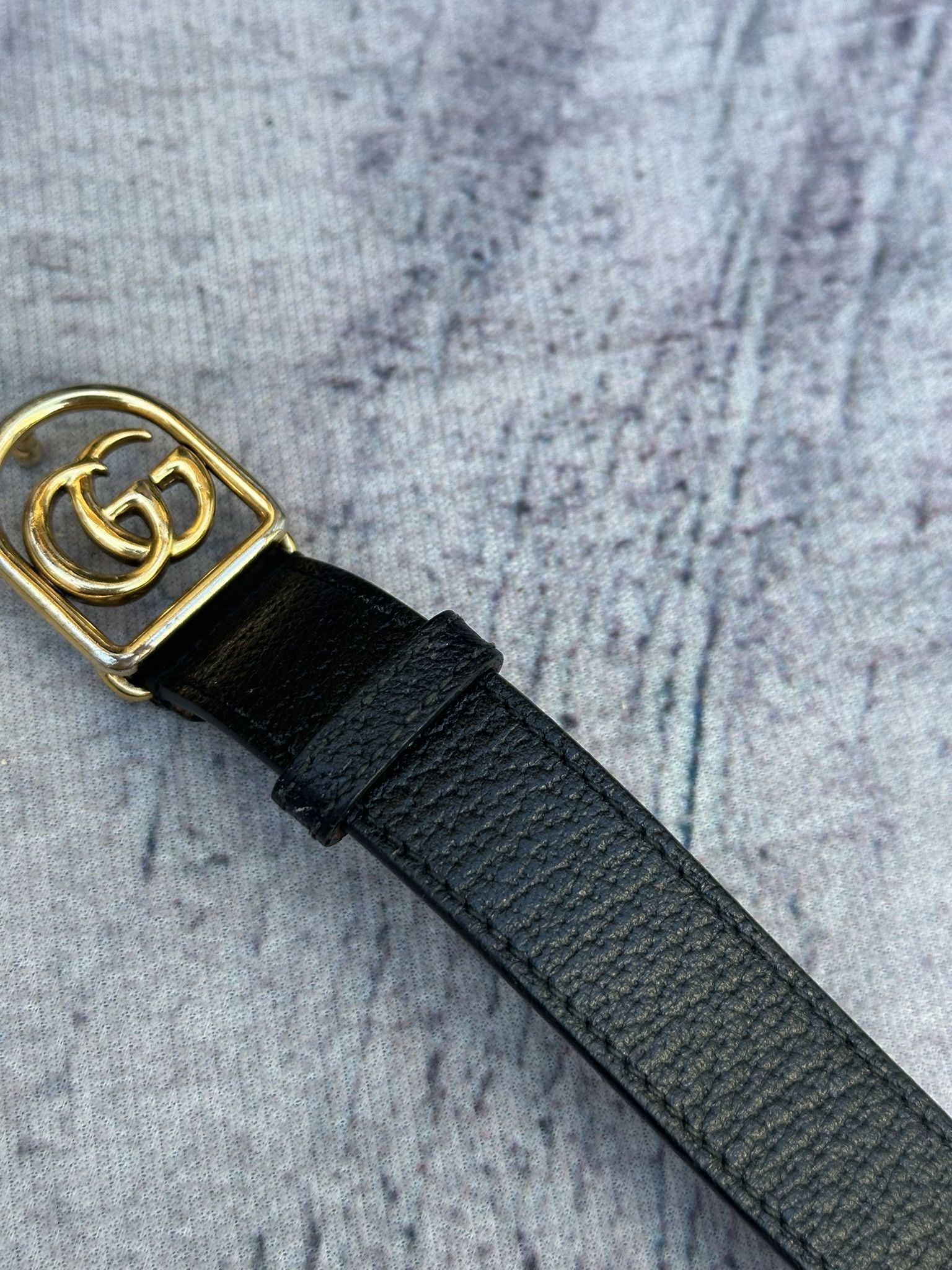 Gucci Gucci Bracelet Wrap GG Marmont Logo Black Leather Size ONE SIZE - 5 Thumbnail