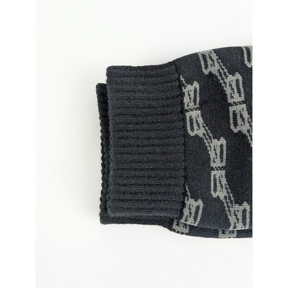 Balenciaga o1rshd1 Size: L / Socks BB Monogram Tennis in Black Size ONE SIZE - 3 Thumbnail