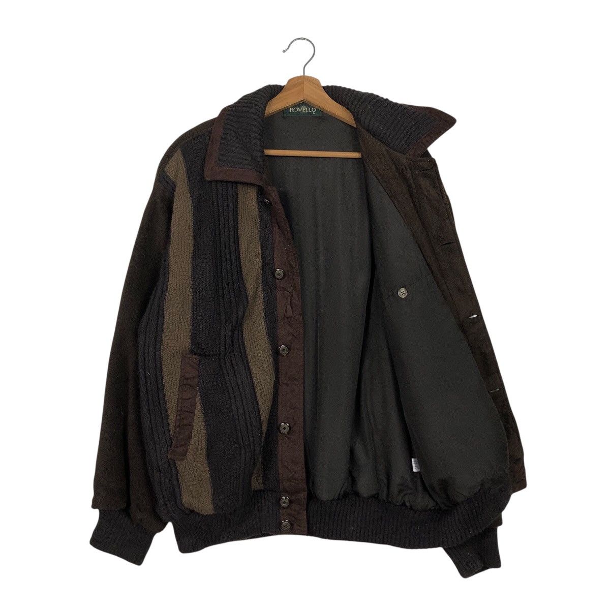 Japanese Brand 📌Vintage Knit Bomber Jacket Rovello Issey Miyake Size US L / EU 52-54 / 3 - 12 Thumbnail