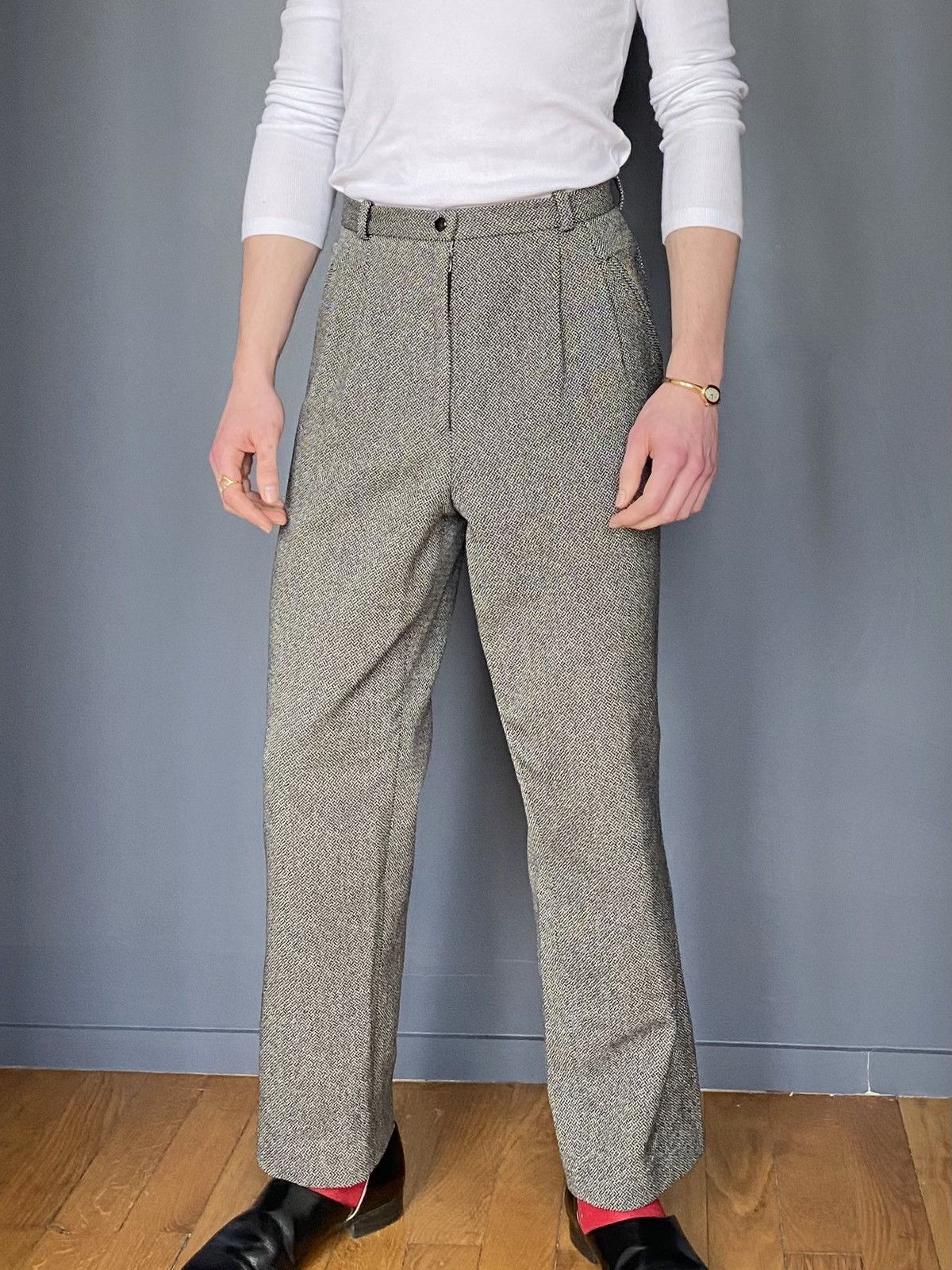 Vintage Vintage, unknown brand - Grey smart pants - 2019 Size US 28 / EU 44 - 3 Thumbnail