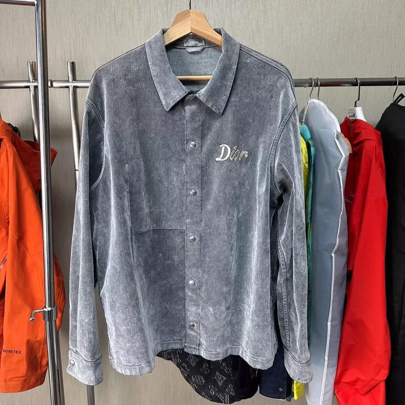 Dior Dior SS22 Logo Embroidered Denim Shirt Jacket Size US L / EU 52-54 / 3 - 1 Thumbnail