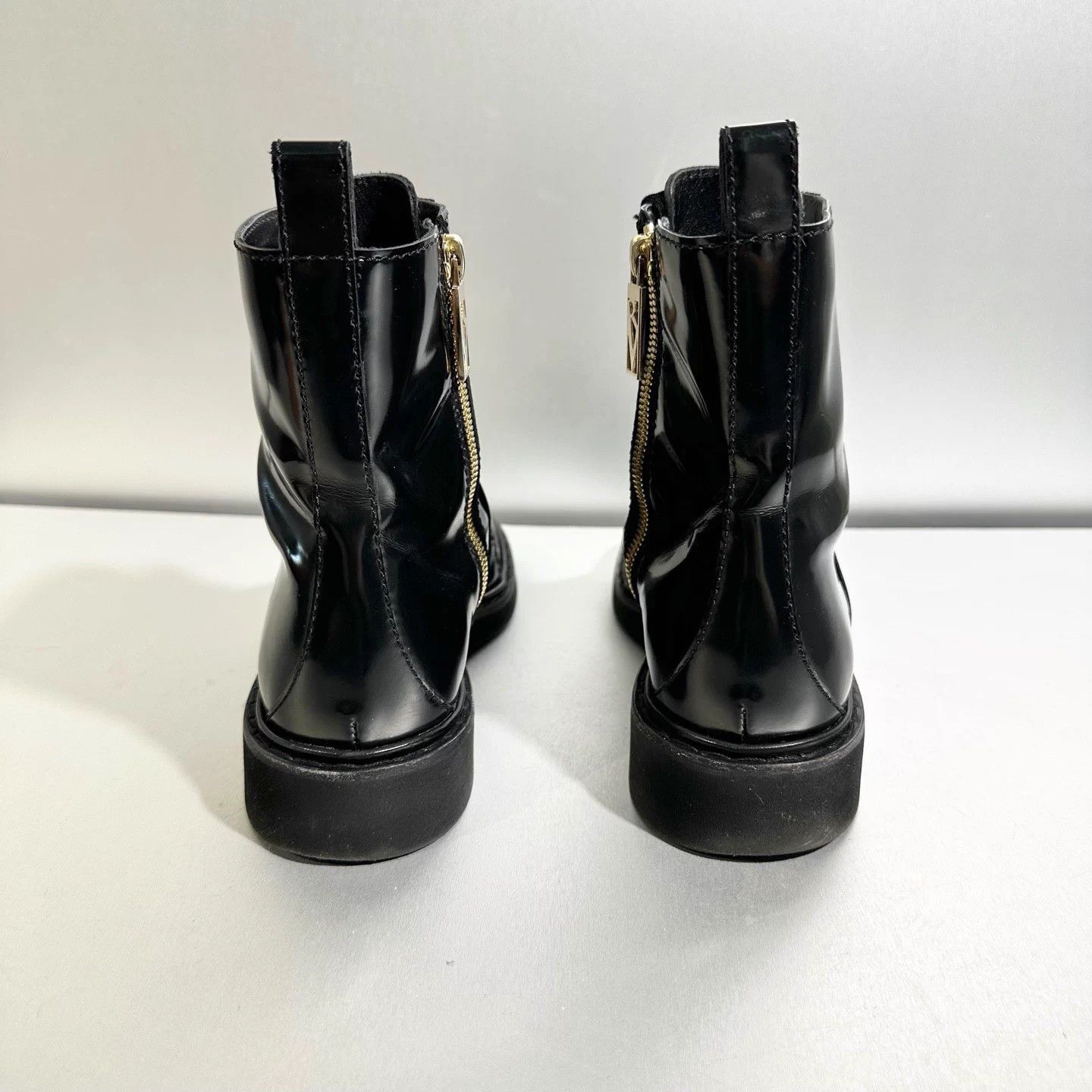Roger Vivier RV Black Patent Leather Buckle Martin Boots 37 Size US 6 / IT 36 - 5 Thumbnail