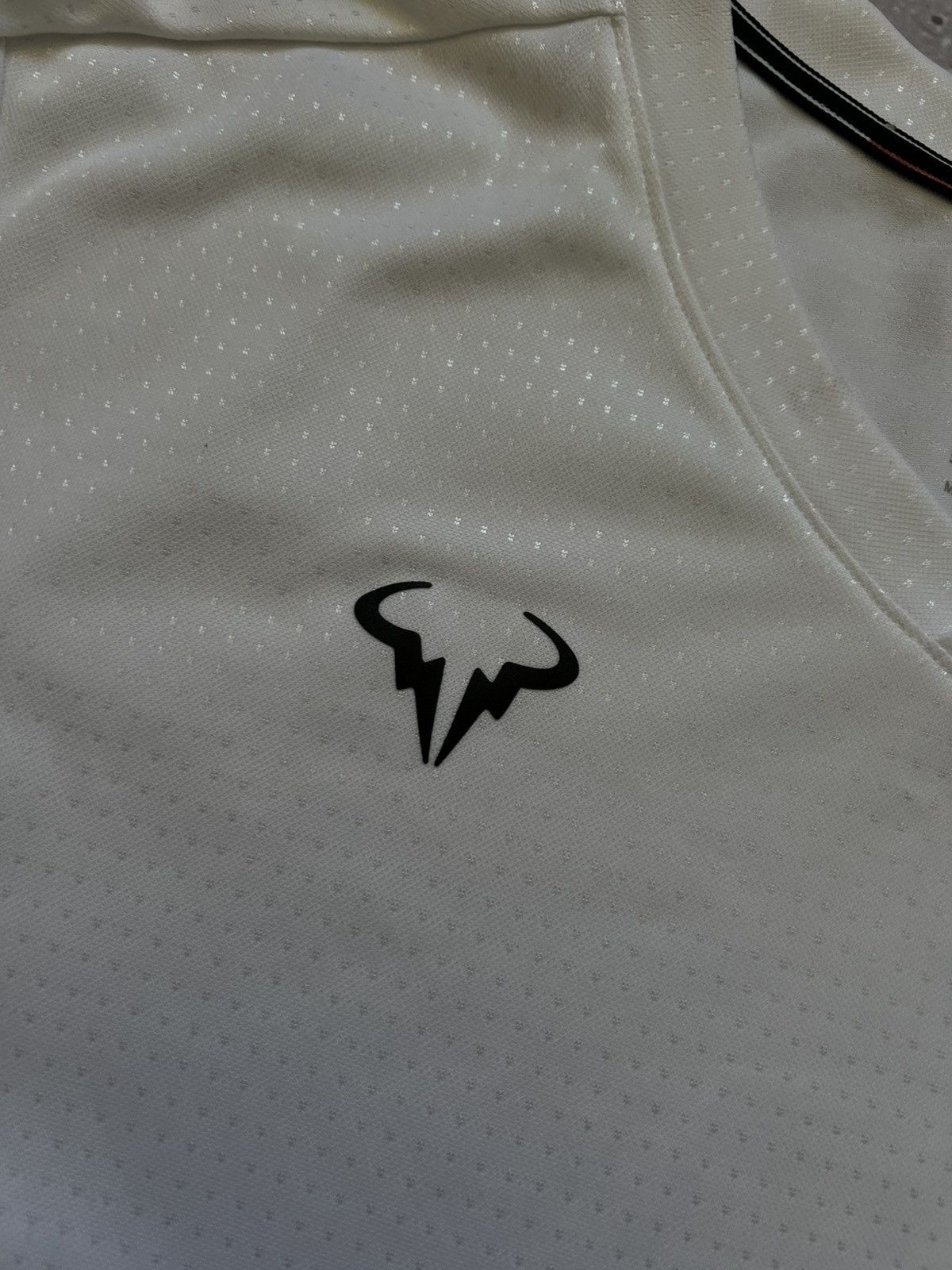 Nike Nike Rafa Nadal Wimbledon ADV White Tennis Shirt Men’s M Size US L / EU 52-54 / 3 - 3 Thumbnail