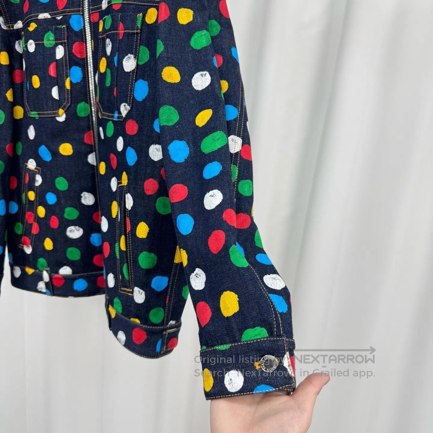 Louis Vuitton Louis Vuitton Yayoi Kusama Polka Dot Monogram Denim Jacket Size XS / US 0-2 / IT 36-38 - 4 Thumbnail