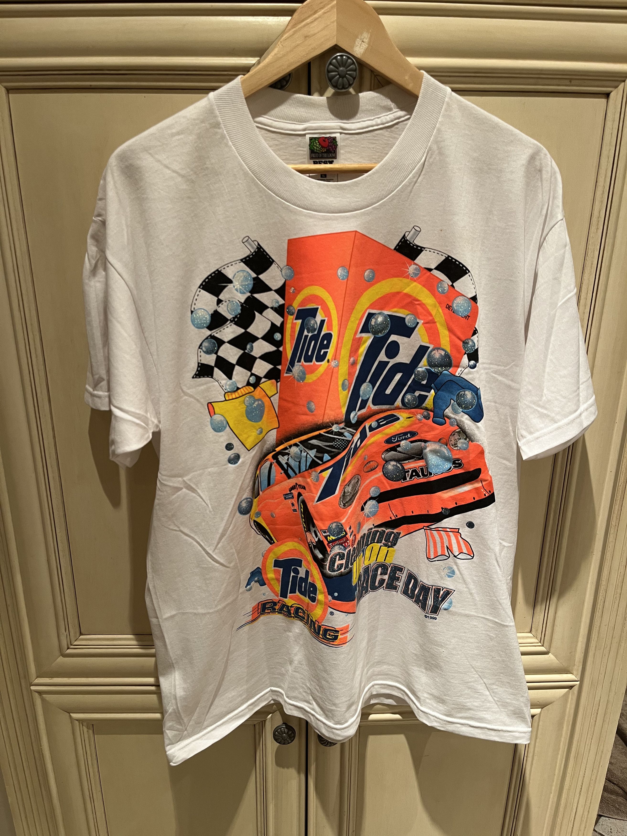 Vintage Vintage 90’s Nascar Tide Tee White | Grailed