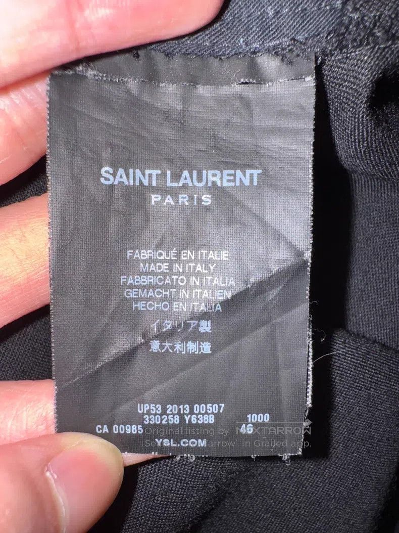 Saint Laurent Paris Saint Laurent Paris Black Samurai Satin Smoking Trousers Size US 30 / EU 46 - 7 Thumbnail