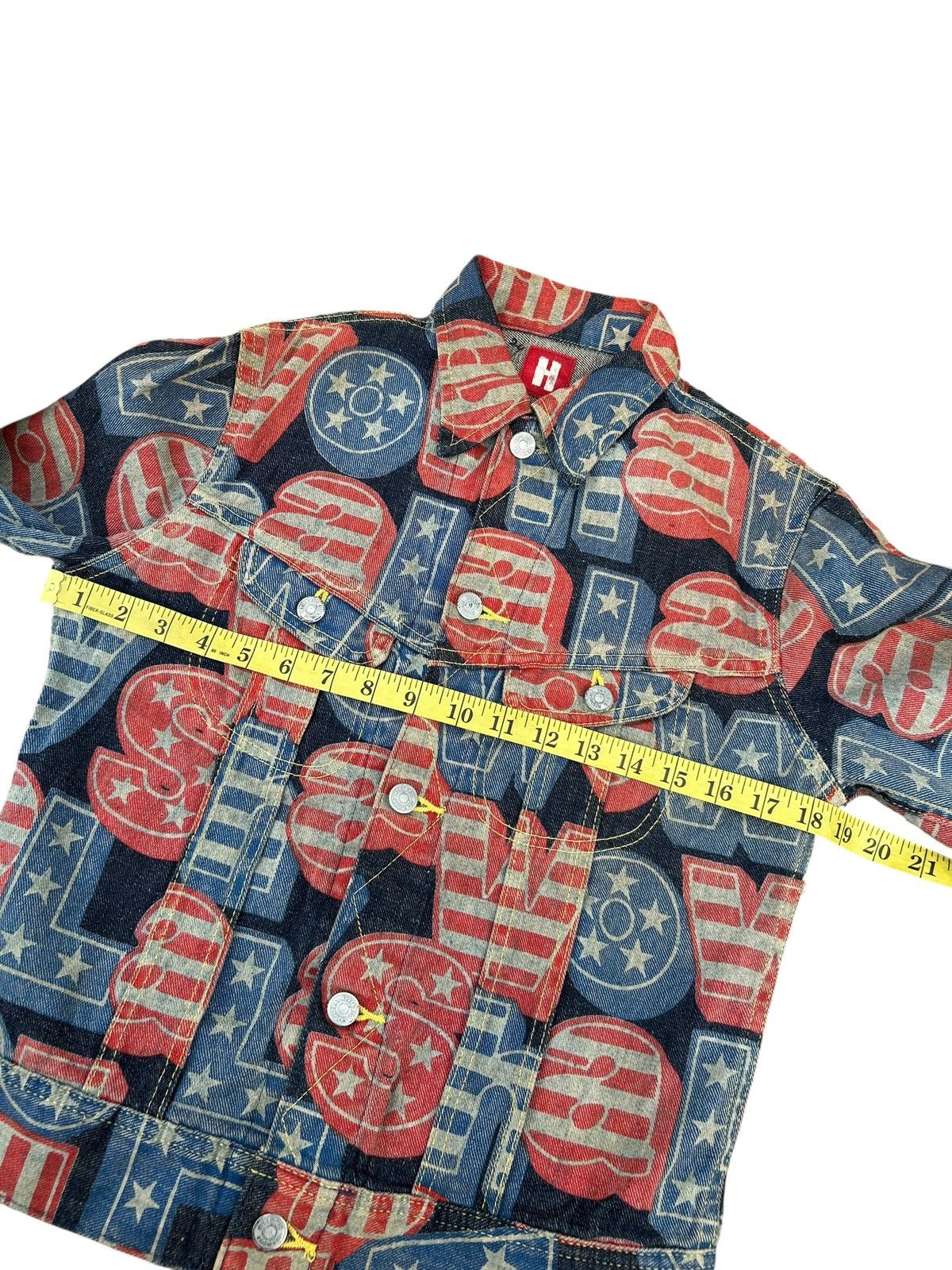 Hysteric Glamour Vintage Hysteric Glamour Full Print Rare Jacket Denim Jeans Size US S / EU 44-46 / 1 - 10 Thumbnail