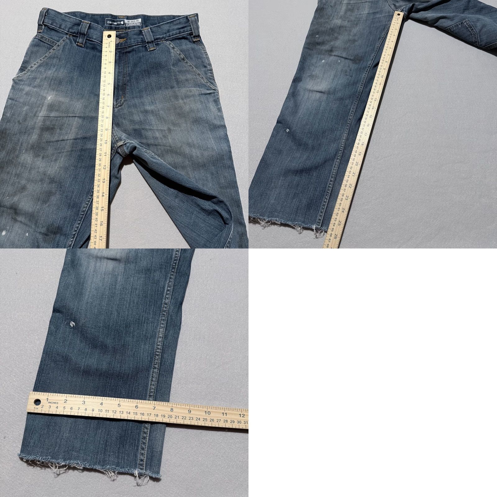 Carhartt Carhartt Jeans Men Blue Denim Stretch Relaxed 5-Pocket 30x25.5 Modern City Rise Mid Frayed Denim Jeans Men Size US 30 / EU 46 - 9 Thumbnail