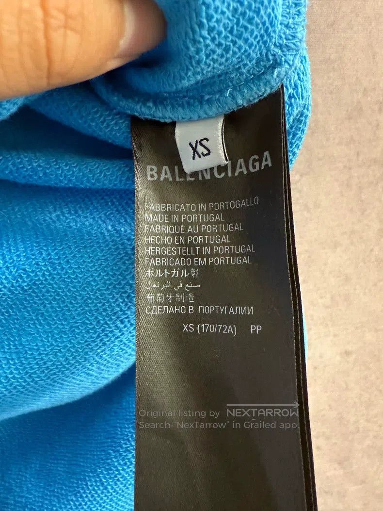 Balenciaga Balenciaga size XS Blue Logo letter print solid mid-rise s Size US 27 - 2 Thumbnail