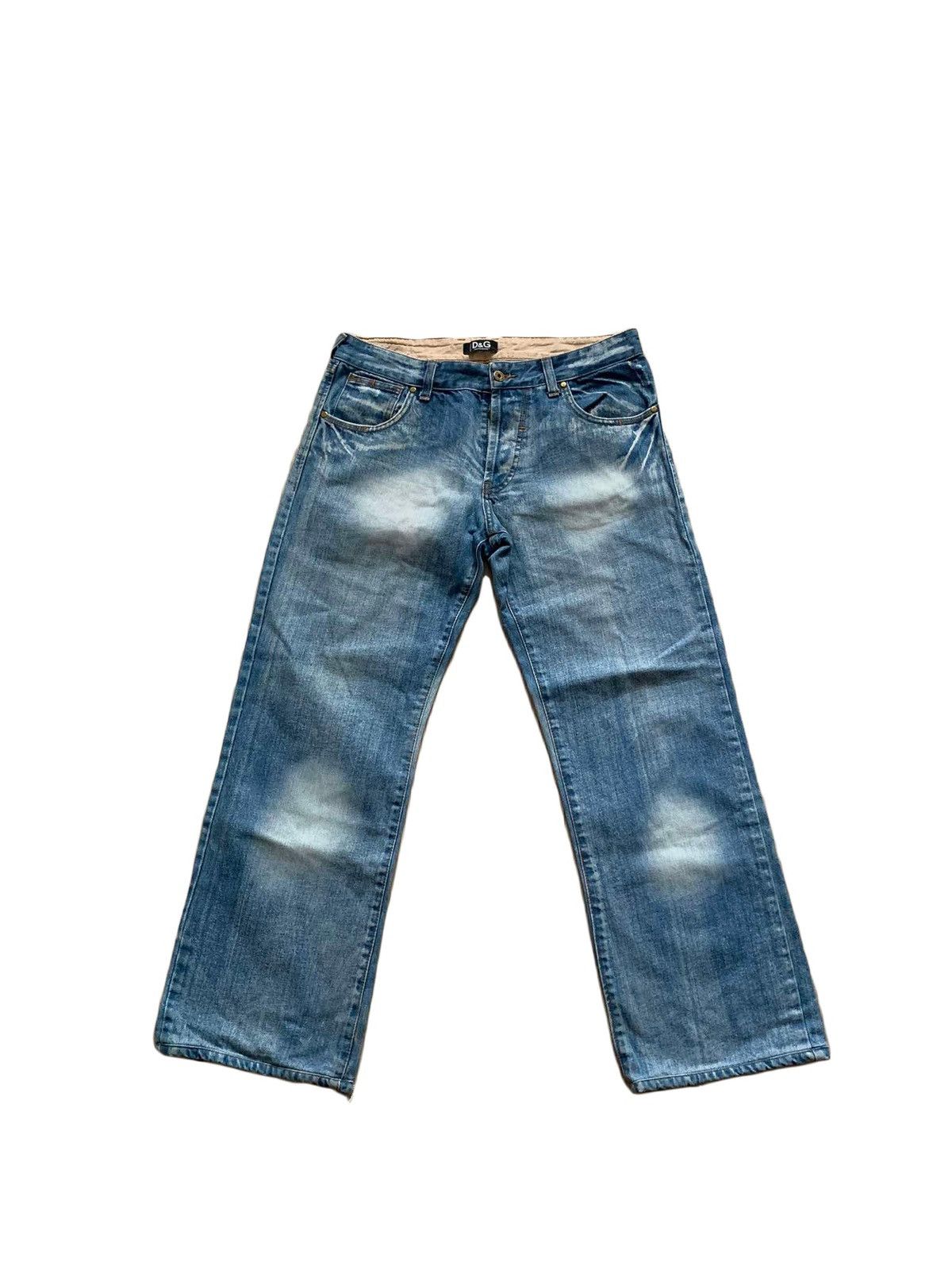 Dolce & Gabbana Y2K Dolce & Gabbana couture distressed denim jeans pants Size US 33 - 1 Thumbnail