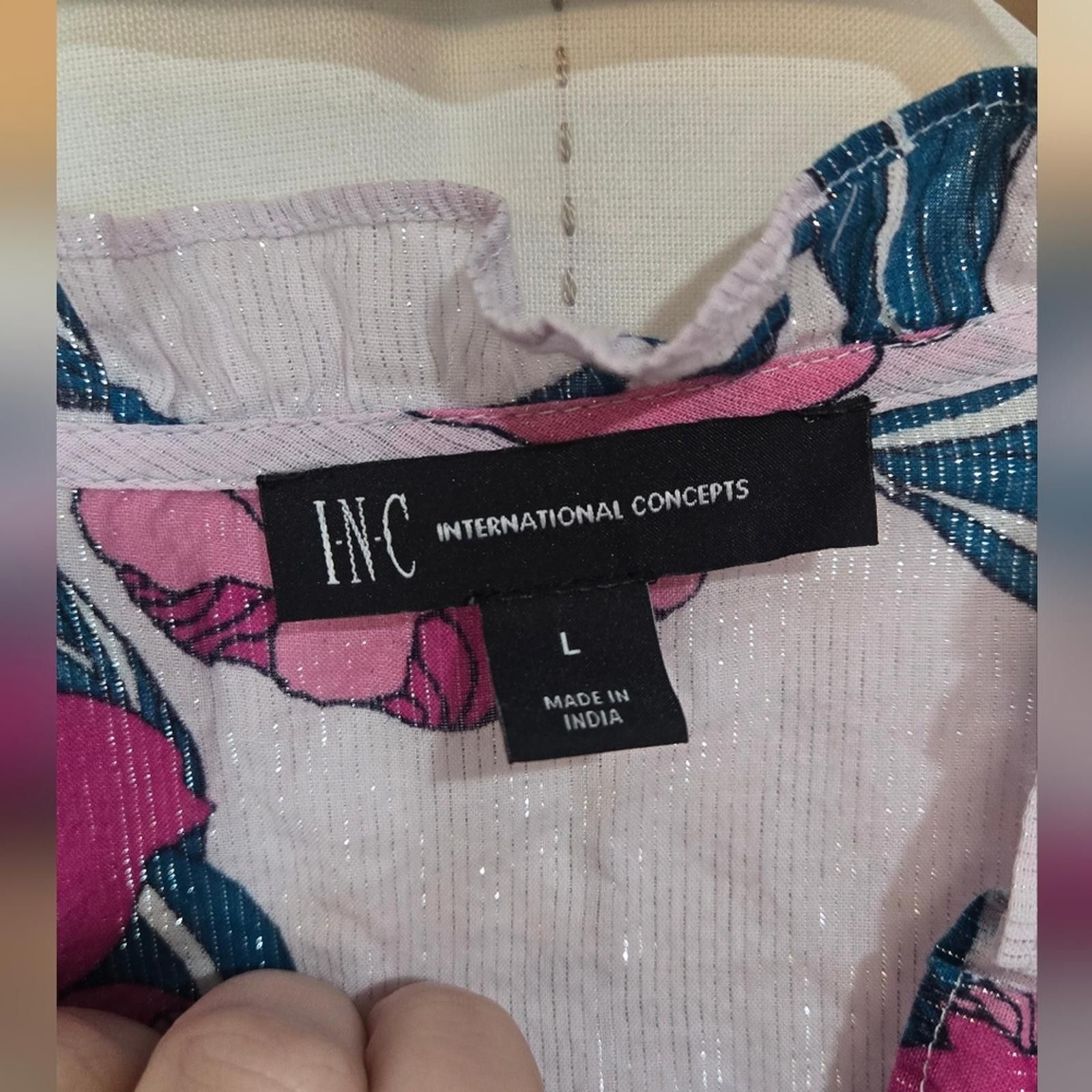 Other INC Cotton Blouse Size L / US 10 / IT 46 - 5 Thumbnail