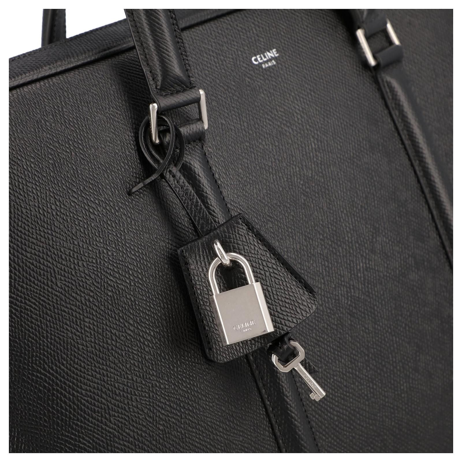 Celine o1bcso1str1124 Size: OS / Medium Briefcase in Black Size ONE SIZE - 4 Thumbnail