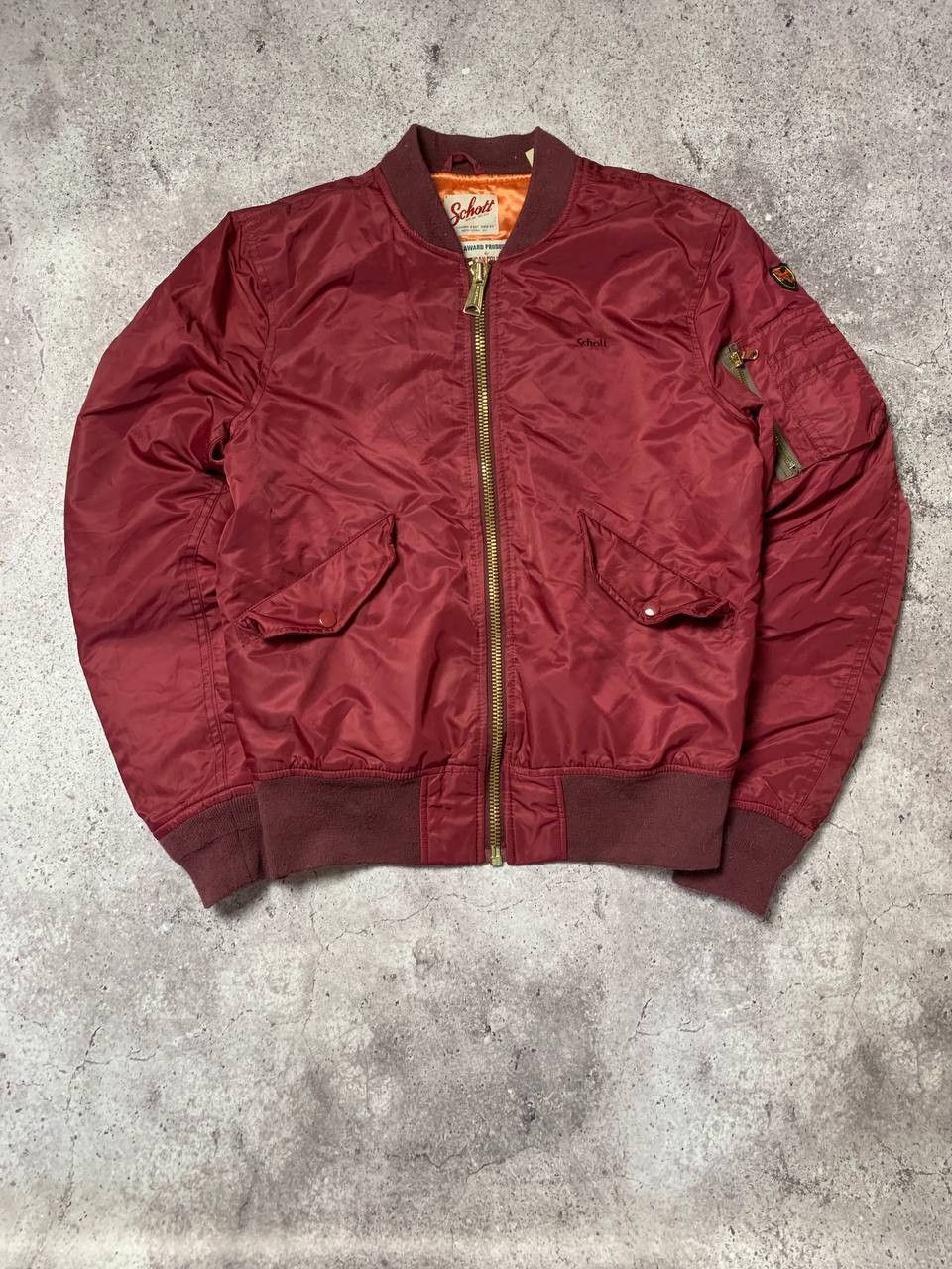 Schott Vintage Schott CWU Flight Bomber Jacket silver Military 90s Size US S / EU 44-46 / 1 - 1 Thumbnail