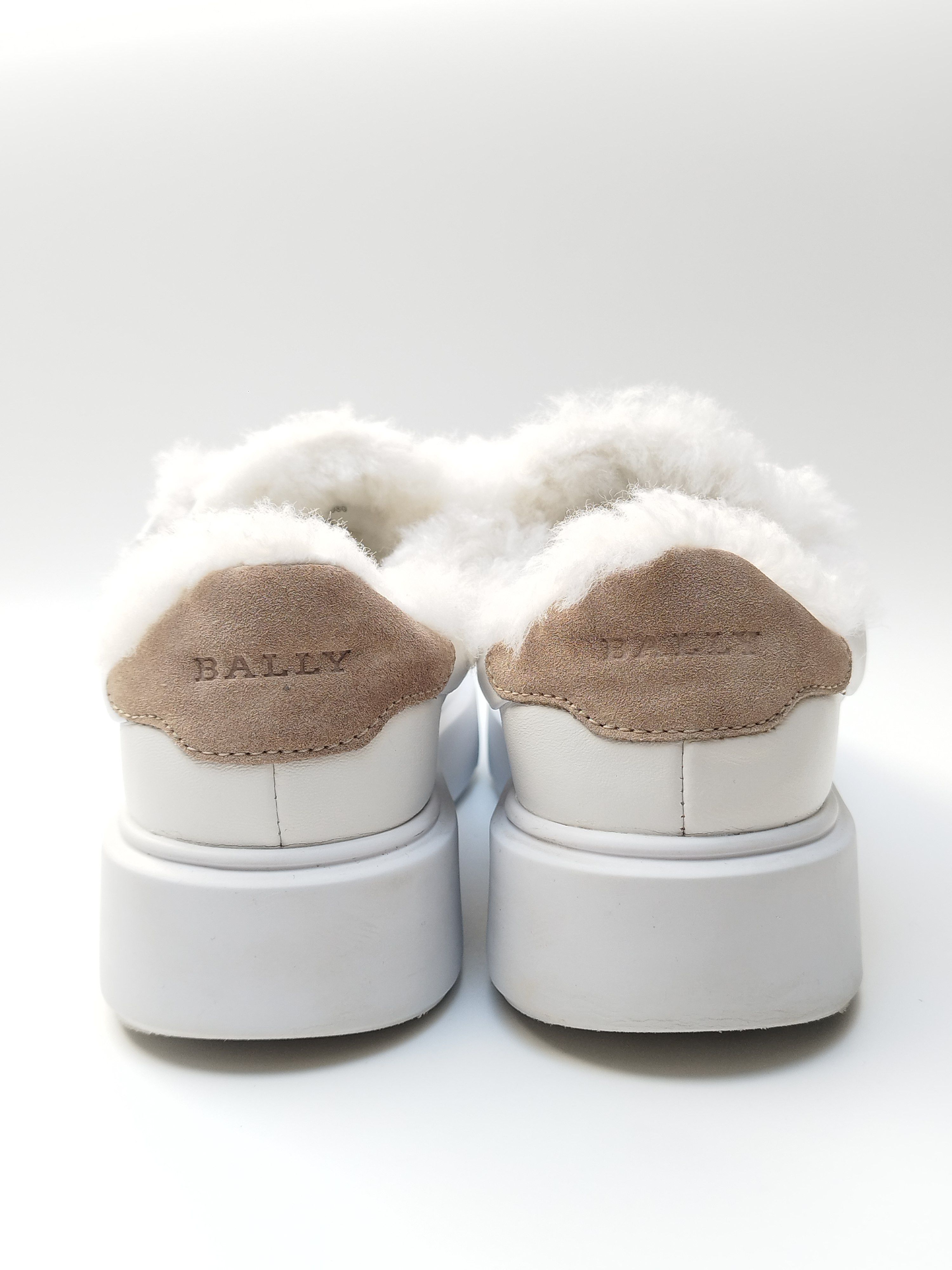 Bally Bally leather Trainers faux fur white beige Size US 6 / IT 36 - 7 Thumbnail