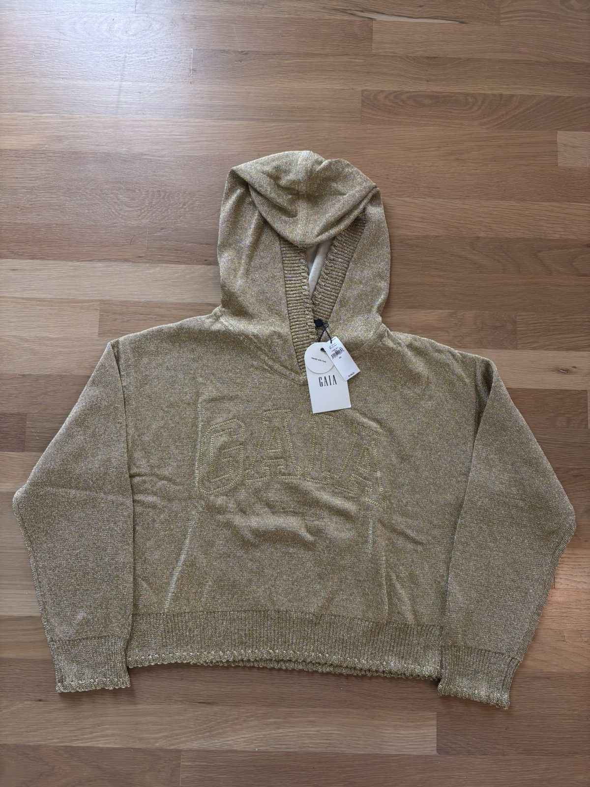 Cult Gaia Gap x Cult Gaia Metallic Gold Logo Hoodie Size XS / US 0-2 / IT 36-38 - 4 Thumbnail