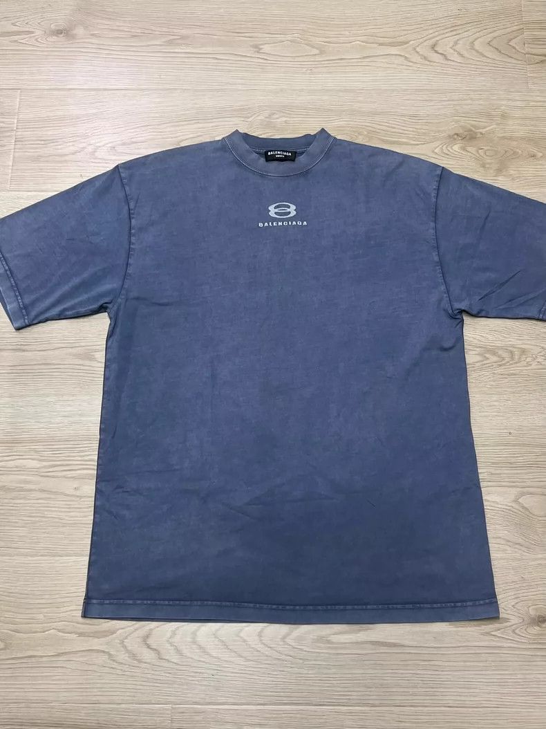 Balenciaga Balenciaga Logo Embroidered Short Sleeve Tee Size US XS / EU 42 / 0 - 1 Thumbnail