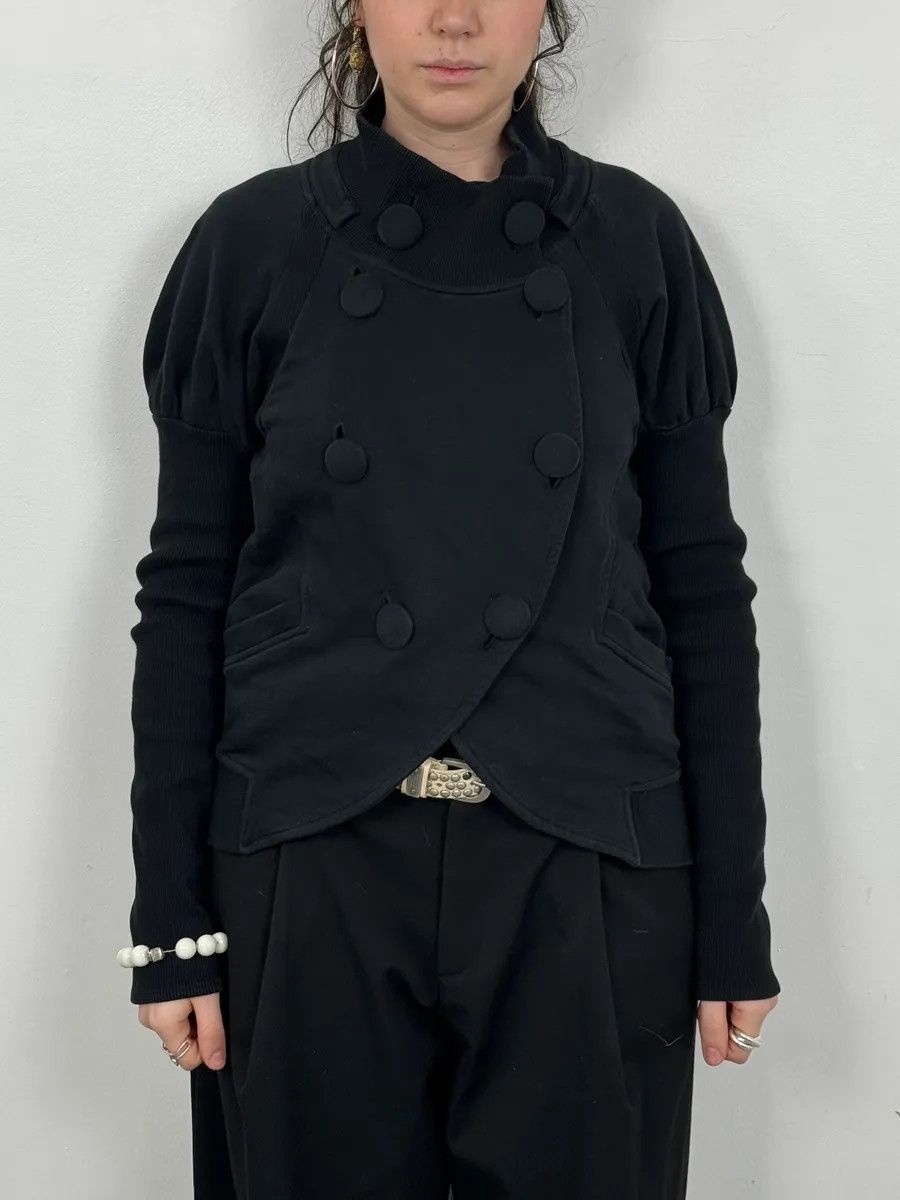 Kenzo Kenzo Asymmetrical Buttoned Light Black Jacket Size US M / EU 48-50 / 2 - 2 Thumbnail