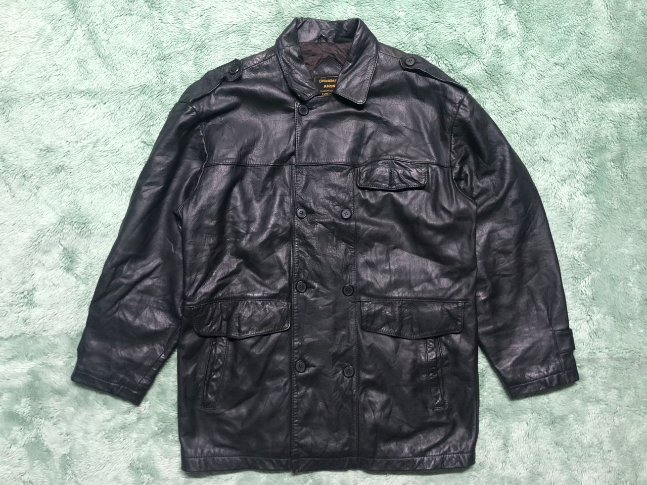 Issey Miyake VTG PARACHUTE CARGO COWHIDE LEATHER JACKET D HOMME AHOMME Size US L / EU 52-54 / 3 - 1 Thumbnail