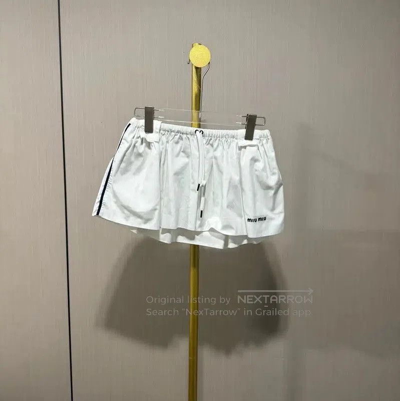 Miu Miu Women's White Nylon Shorts .