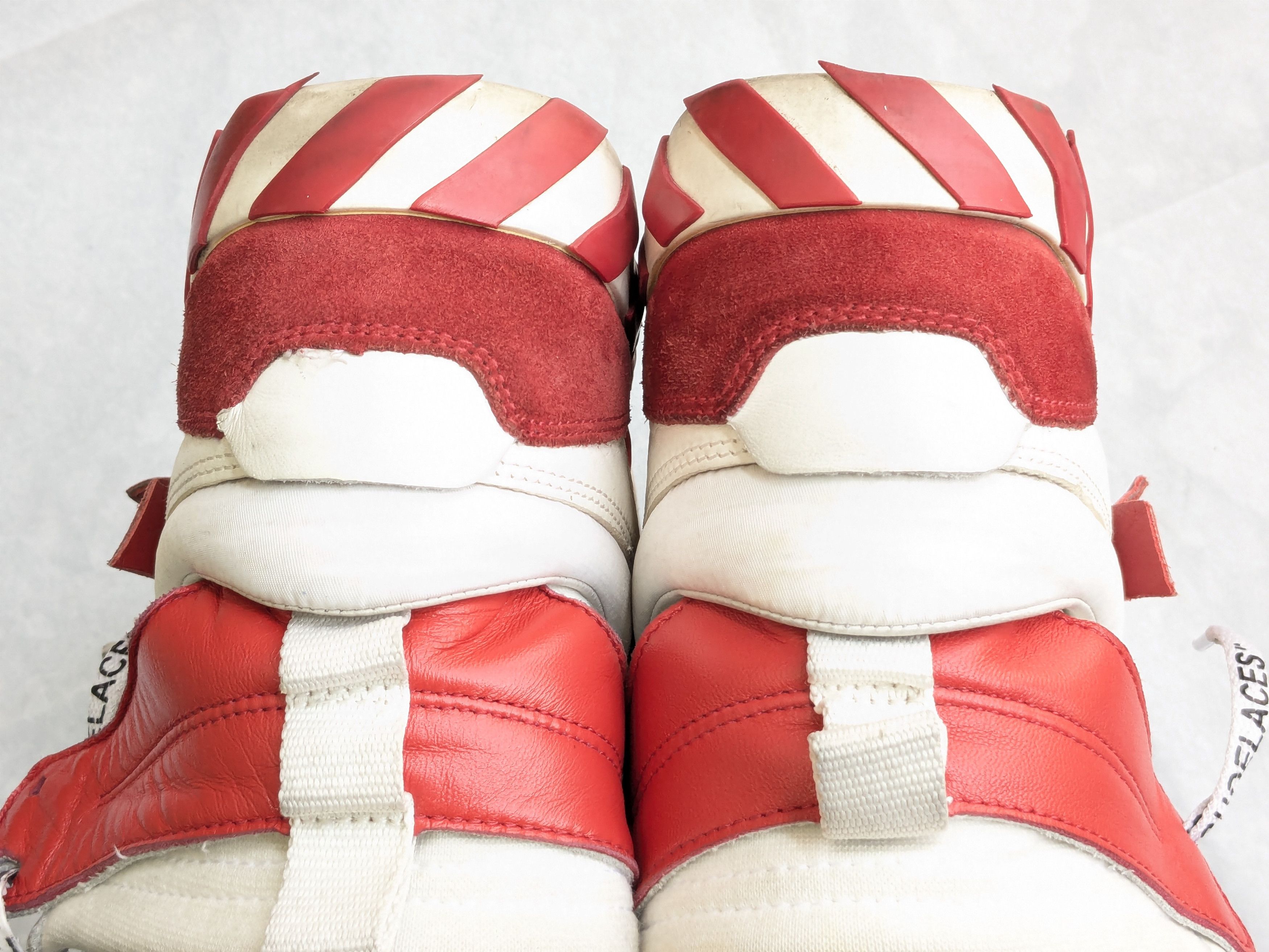 Off-White Off-white Vulcanized High Top Sneakers Red White 10 43 Size US 10 / EU 43 - 12 Thumbnail