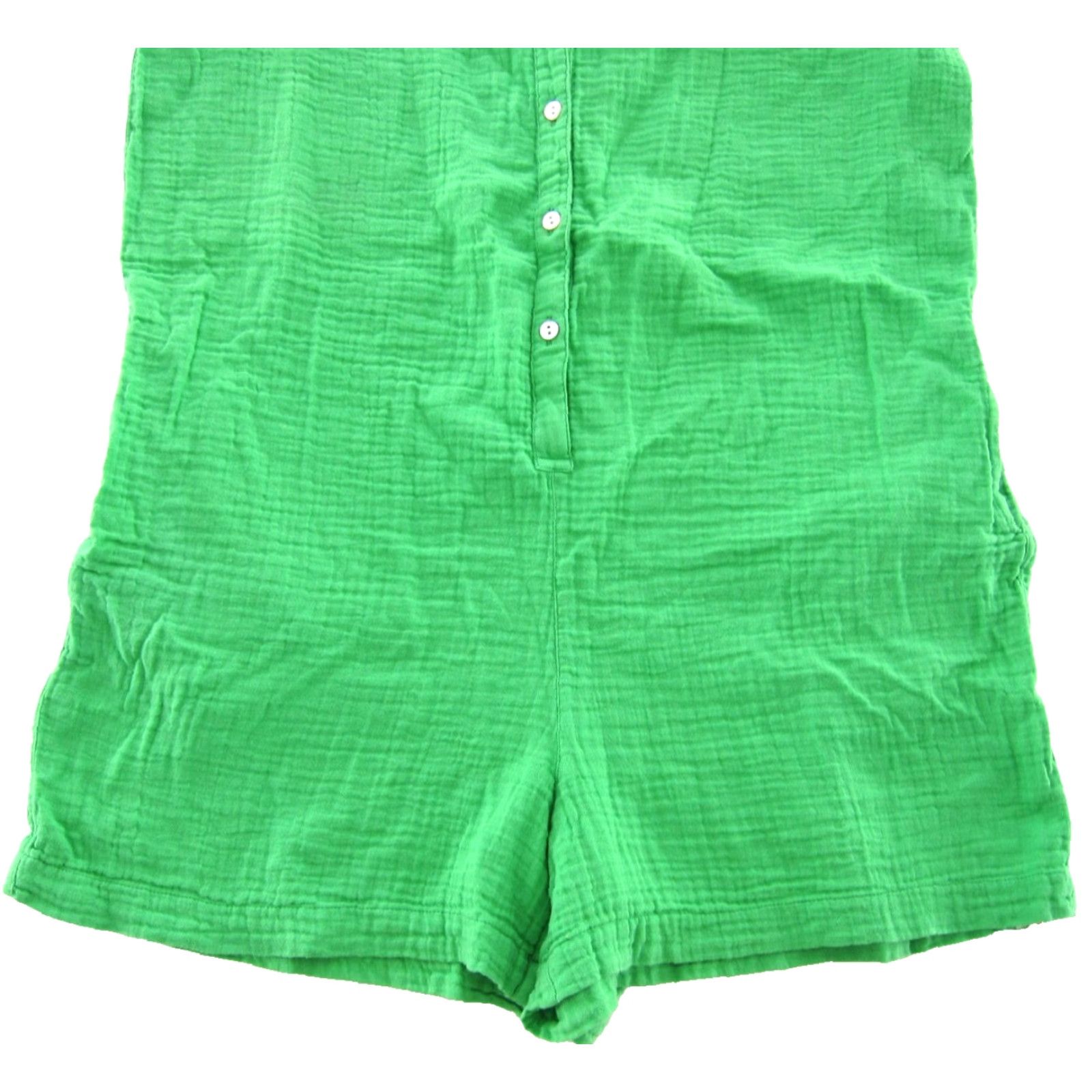 Tommy Bahama Tommy Bahama Green Cotton Gauze Short Sleeve Pocket Shorts Romper Jumpsuit M Size 32" / US 10 / IT 46 - 5 Thumbnail