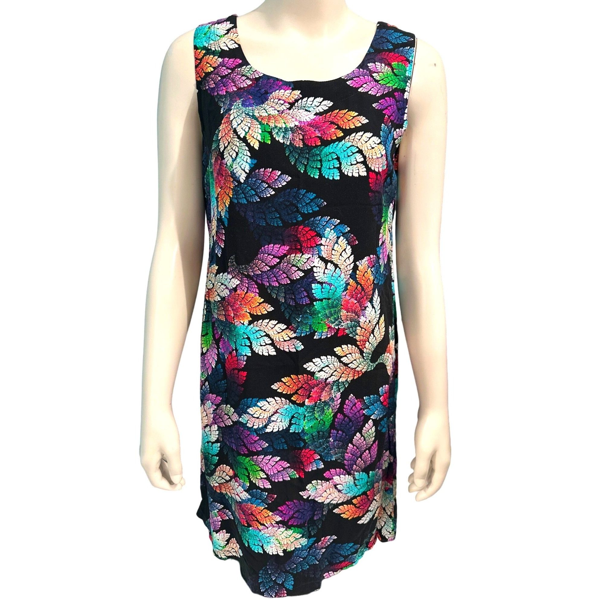 Other CCC Sleeveless Metallic Multi Color Feather Print Thin Sheer Size S / US 4 / IT 40 - 1 Thumbnail