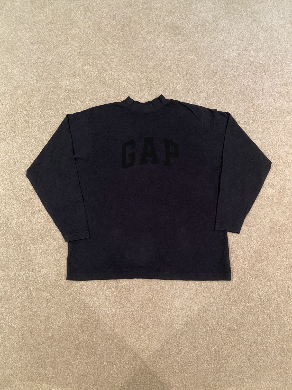 Balenciaga × Gap × Yeezy Yeezy x Gap x Balenciaga Washed Black Dove Long Sleeve Tee Size US M / EU 48-50 / 2 - 1 Thumbnail