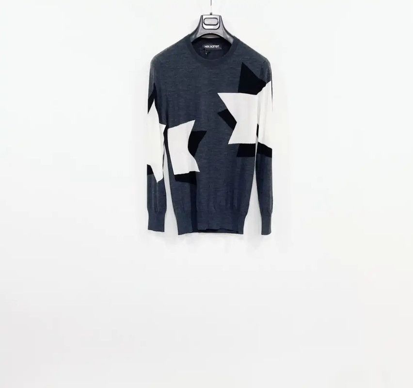 Neil Barrett Neil Barrett Gray Wool Long Sleeve Sweater 0089 Size US M / EU 48-50 / 2 - 1 Thumbnail