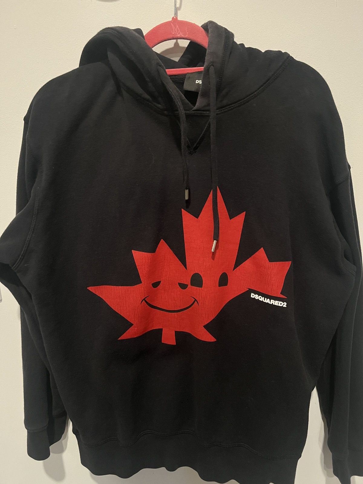 Dsquared2 DSQUARED2 Maple Leaf Smiley Face Hoodie – Size M Size US M / EU 48-50 / 2 - 1 Thumbnail