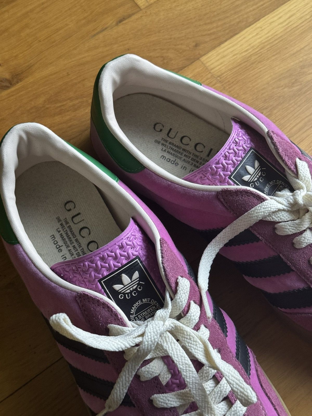 Adidas × Gucci Gucci X Adidas Pink Gazelle Size US 9 / EU 42 - 5 Thumbnail