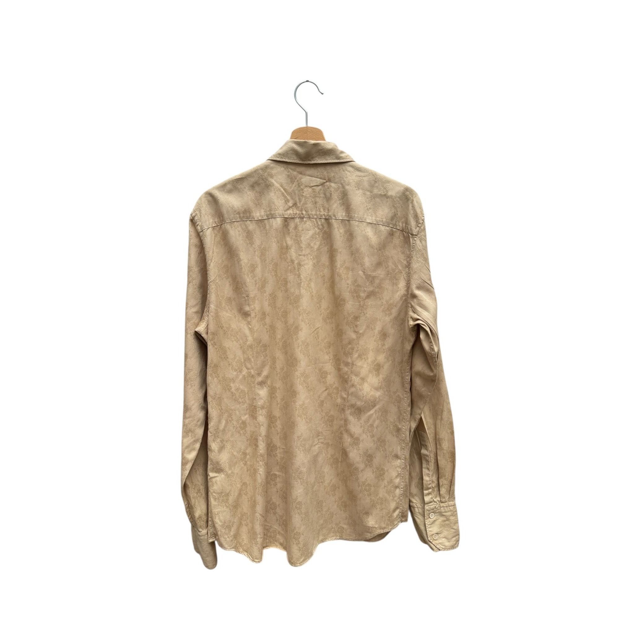 Miu Miu Beige Brocade Shirt Size M / US 6-8 / IT 42-44 - 3 Thumbnail