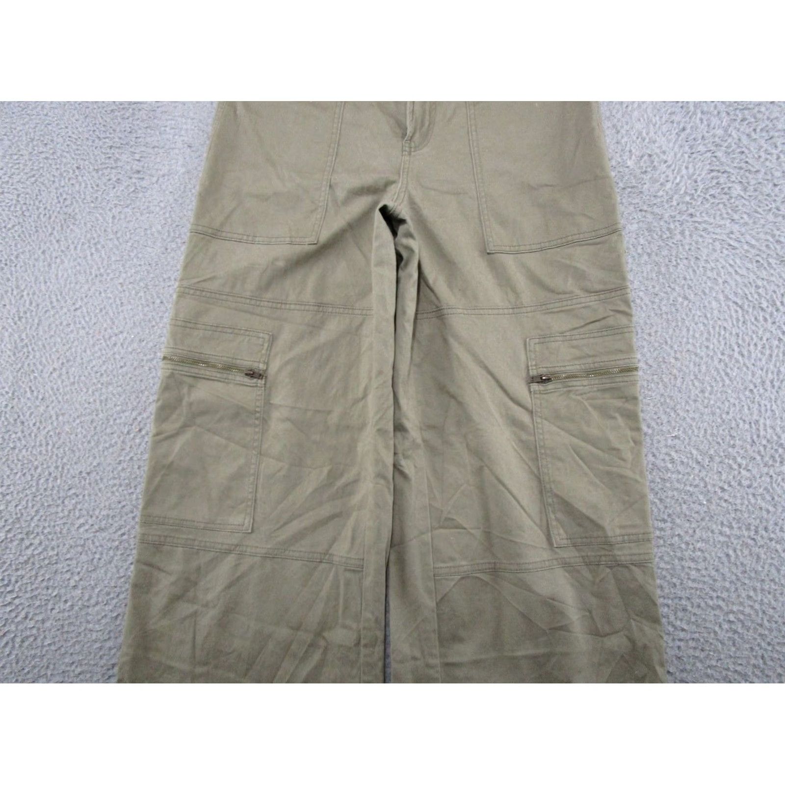 Vintage Sincerely Jules Green Wide-Leg Baggy Cargo Pants Juniors Size 5 Green Cargo Pants Women Slim Loose Fit Vintage No role info Size 27" / US 4 / IT 40 - 2 Thumbnail