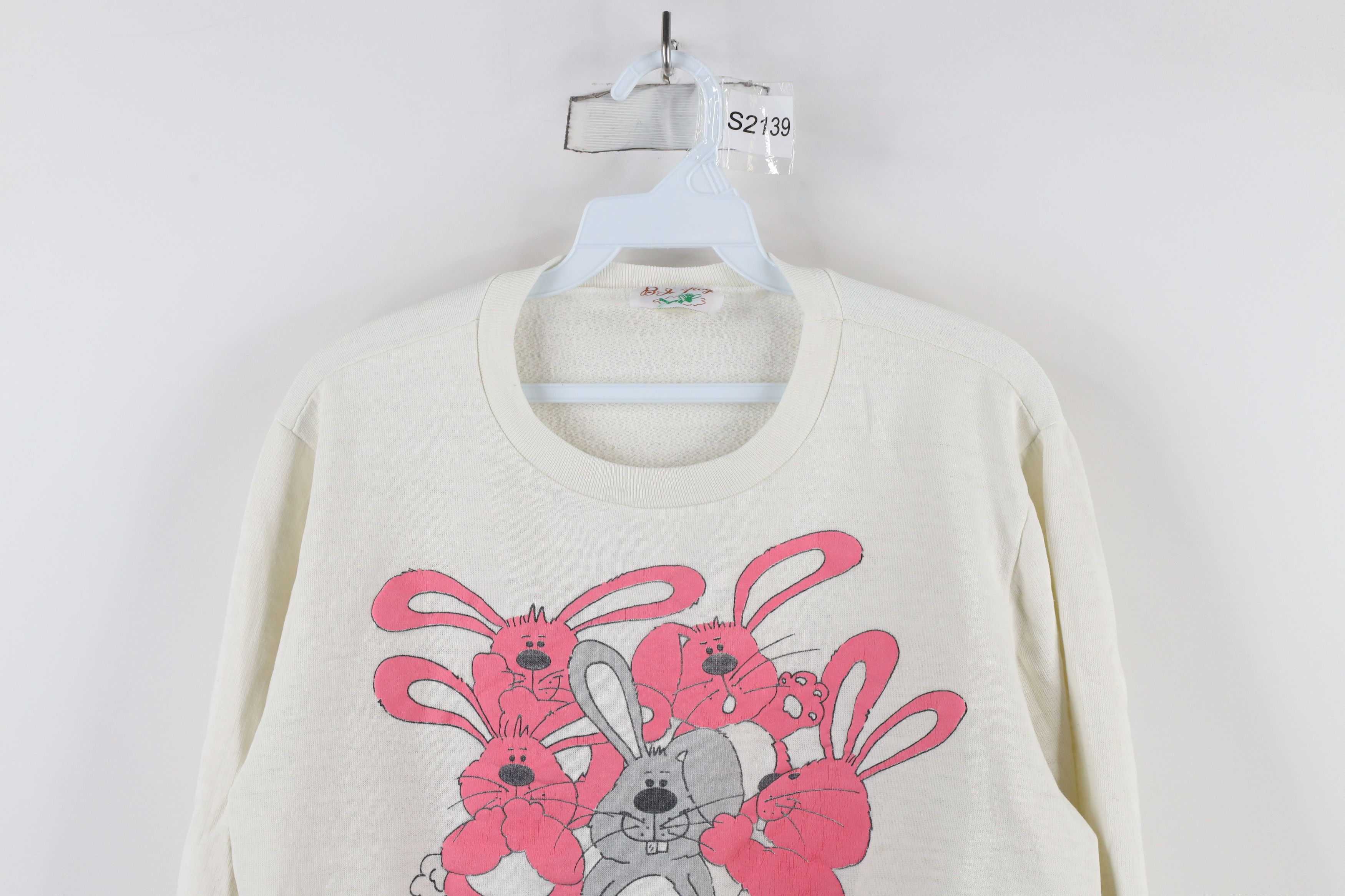 Vintage Vintage 80s Streetwear Cartoon Rabbit Crewneck Sweatshirt Size L / US 10 / IT 46 - 2 Thumbnail